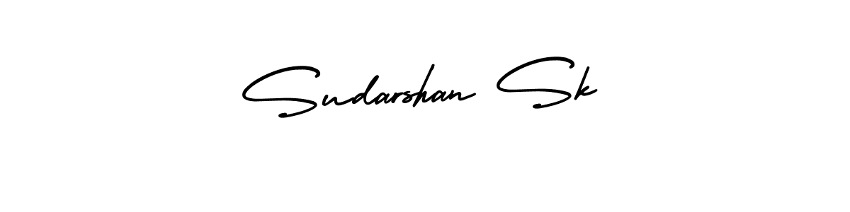 You should practise on your own different ways (AmerikaSignatureDemo-Regular) to write your name (Sudarshan Sk) in signature. don't let someone else do it for you. Sudarshan Sk signature style 3 images and pictures png