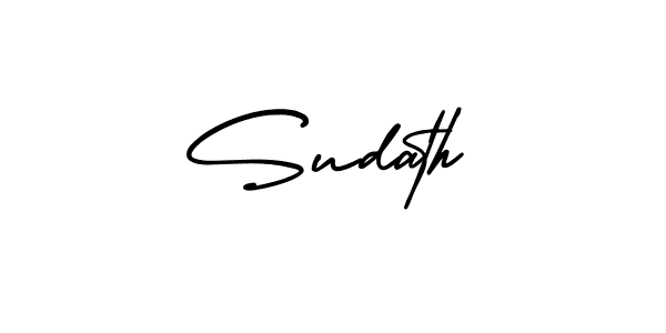 Sudath stylish signature style. Best Handwritten Sign (AmerikaSignatureDemo-Regular) for my name. Handwritten Signature Collection Ideas for my name Sudath. Sudath signature style 3 images and pictures png