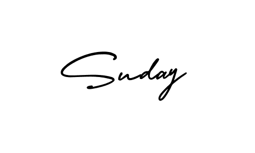 The best way (AmerikaSignatureDemo-Regular) to make a short signature is to pick only two or three words in your name. The name Suday include a total of six letters. For converting this name. Suday signature style 3 images and pictures png