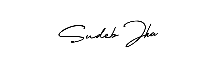 Use a signature maker to create a handwritten signature online. With this signature software, you can design (AmerikaSignatureDemo-Regular) your own signature for name Sudeb Jha. Sudeb Jha signature style 3 images and pictures png