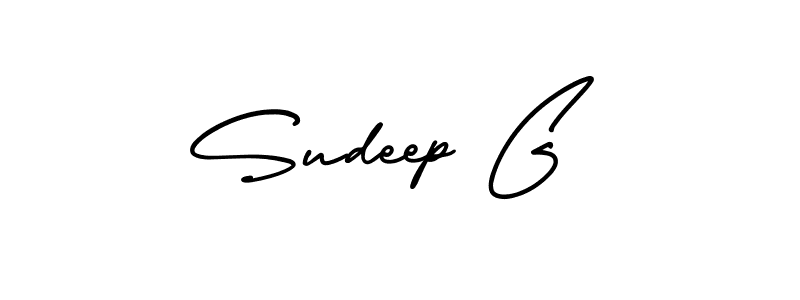 It looks lik you need a new signature style for name Sudeep G. Design unique handwritten (AmerikaSignatureDemo-Regular) signature with our free signature maker in just a few clicks. Sudeep G signature style 3 images and pictures png