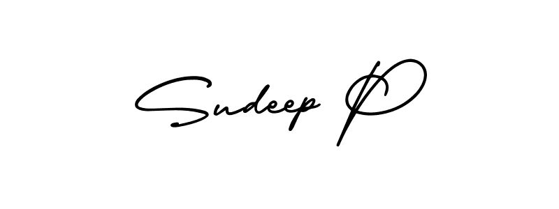 if you are searching for the best signature style for your name Sudeep P. so please give up your signature search. here we have designed multiple signature styles  using AmerikaSignatureDemo-Regular. Sudeep P signature style 3 images and pictures png