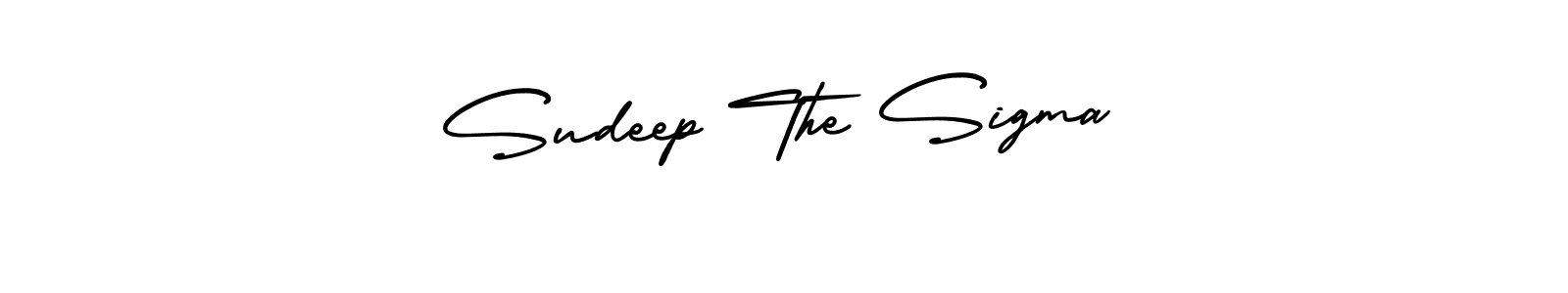 How to make Sudeep The Sigma name signature. Use AmerikaSignatureDemo-Regular style for creating short signs online. This is the latest handwritten sign. Sudeep The Sigma signature style 3 images and pictures png