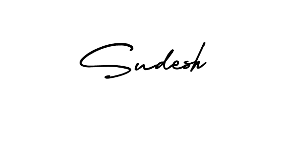 Sudesh stylish signature style. Best Handwritten Sign (AmerikaSignatureDemo-Regular) for my name. Handwritten Signature Collection Ideas for my name Sudesh. Sudesh signature style 3 images and pictures png