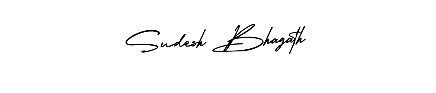 Use a signature maker to create a handwritten signature online. With this signature software, you can design (AmerikaSignatureDemo-Regular) your own signature for name Sudesh Bhagath. Sudesh Bhagath signature style 3 images and pictures png