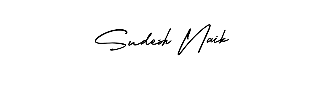How to Draw Sudesh Naik signature style? AmerikaSignatureDemo-Regular is a latest design signature styles for name Sudesh Naik. Sudesh Naik signature style 3 images and pictures png