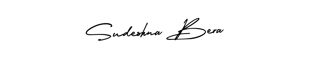 How to make Sudeshna Bera signature? AmerikaSignatureDemo-Regular is a professional autograph style. Create handwritten signature for Sudeshna Bera name. Sudeshna Bera signature style 3 images and pictures png