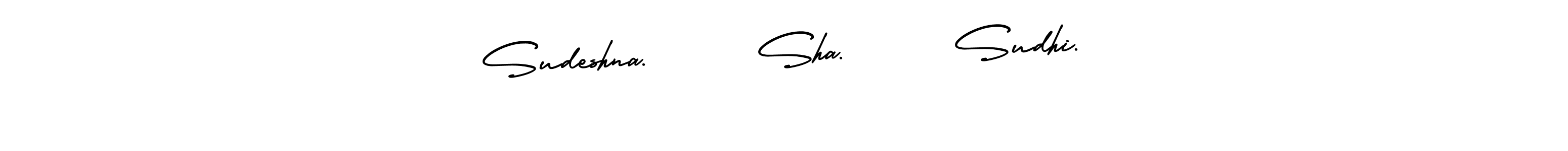Also we have Sudeshna.      Sha.      Sudhi. name is the best signature style. Create professional handwritten signature collection using AmerikaSignatureDemo-Regular autograph style. Sudeshna.      Sha.      Sudhi. signature style 3 images and pictures png