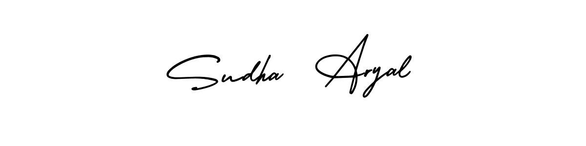 Sudha  Aryal stylish signature style. Best Handwritten Sign (AmerikaSignatureDemo-Regular) for my name. Handwritten Signature Collection Ideas for my name Sudha  Aryal. Sudha  Aryal signature style 3 images and pictures png