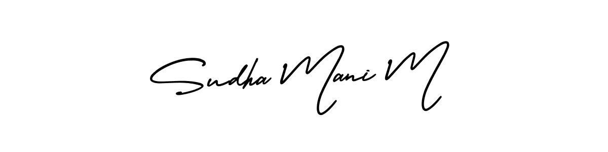 Make a beautiful signature design for name Sudha Mani M. Use this online signature maker to create a handwritten signature for free. Sudha Mani M signature style 3 images and pictures png