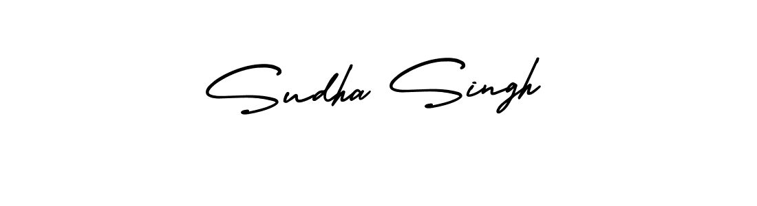 This is the best signature style for the Sudha Singh name. Also you like these signature font (AmerikaSignatureDemo-Regular). Mix name signature. Sudha Singh signature style 3 images and pictures png