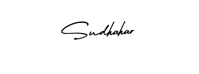 Sudhahar stylish signature style. Best Handwritten Sign (AmerikaSignatureDemo-Regular) for my name. Handwritten Signature Collection Ideas for my name Sudhahar. Sudhahar signature style 3 images and pictures png