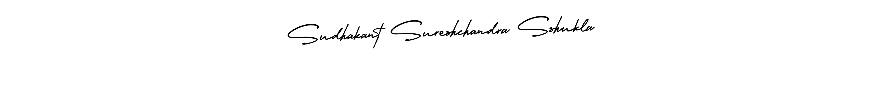 You should practise on your own different ways (AmerikaSignatureDemo-Regular) to write your name (Sudhakant Sureshchandra Sshukla) in signature. don't let someone else do it for you. Sudhakant Sureshchandra Sshukla signature style 3 images and pictures png