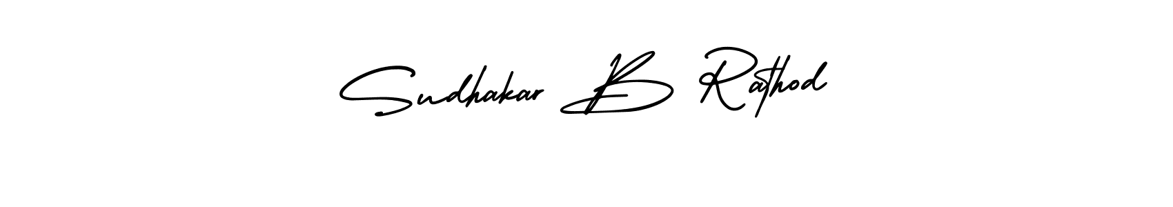 AmerikaSignatureDemo-Regular is a professional signature style that is perfect for those who want to add a touch of class to their signature. It is also a great choice for those who want to make their signature more unique. Get Sudhakar B Rathod name to fancy signature for free. Sudhakar B Rathod signature style 3 images and pictures png