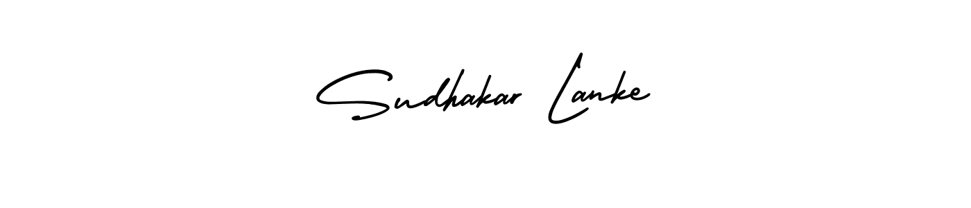 Sudhakar Lanke stylish signature style. Best Handwritten Sign (AmerikaSignatureDemo-Regular) for my name. Handwritten Signature Collection Ideas for my name Sudhakar Lanke. Sudhakar Lanke signature style 3 images and pictures png