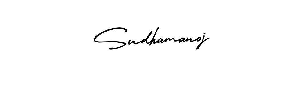 How to Draw Sudhamanoj signature style? AmerikaSignatureDemo-Regular is a latest design signature styles for name Sudhamanoj. Sudhamanoj signature style 3 images and pictures png