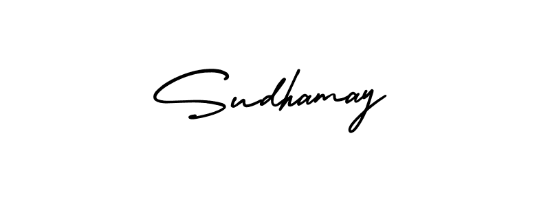 AmerikaSignatureDemo-Regular is a professional signature style that is perfect for those who want to add a touch of class to their signature. It is also a great choice for those who want to make their signature more unique. Get Sudhamay name to fancy signature for free. Sudhamay signature style 3 images and pictures png