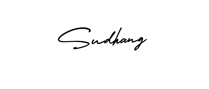 It looks lik you need a new signature style for name Sudhang. Design unique handwritten (AmerikaSignatureDemo-Regular) signature with our free signature maker in just a few clicks. Sudhang signature style 3 images and pictures png