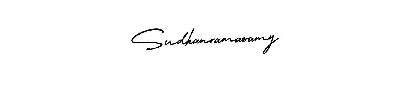 Use a signature maker to create a handwritten signature online. With this signature software, you can design (AmerikaSignatureDemo-Regular) your own signature for name Sudhanramasamy. Sudhanramasamy signature style 3 images and pictures png