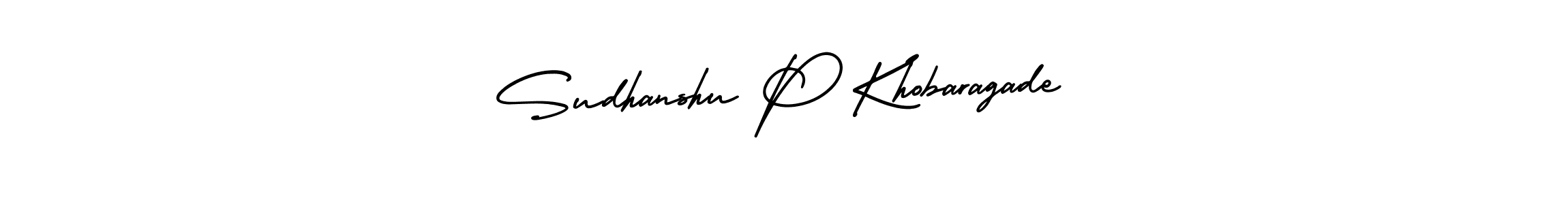 This is the best signature style for the Sudhanshu P Khobaragade name. Also you like these signature font (AmerikaSignatureDemo-Regular). Mix name signature. Sudhanshu P Khobaragade signature style 3 images and pictures png