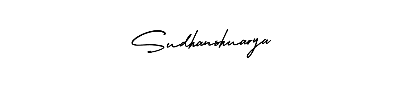 Also You can easily find your signature by using the search form. We will create Sudhanshuarya name handwritten signature images for you free of cost using AmerikaSignatureDemo-Regular sign style. Sudhanshuarya signature style 3 images and pictures png