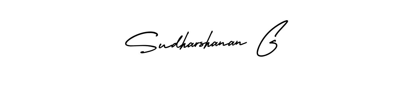 Sudharshanan G stylish signature style. Best Handwritten Sign (AmerikaSignatureDemo-Regular) for my name. Handwritten Signature Collection Ideas for my name Sudharshanan G. Sudharshanan G signature style 3 images and pictures png