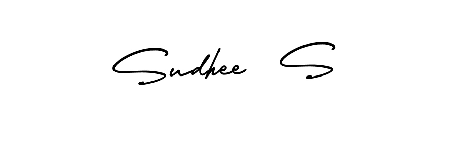 How to Draw Sudhee  S signature style? AmerikaSignatureDemo-Regular is a latest design signature styles for name Sudhee  S. Sudhee  S signature style 3 images and pictures png