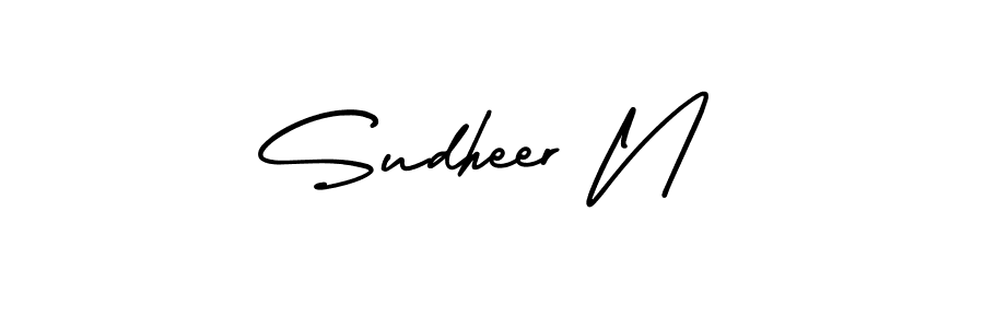 Also You can easily find your signature by using the search form. We will create Sudheer N name handwritten signature images for you free of cost using AmerikaSignatureDemo-Regular sign style. Sudheer N signature style 3 images and pictures png