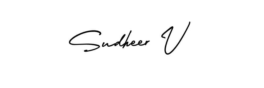 if you are searching for the best signature style for your name Sudheer V. so please give up your signature search. here we have designed multiple signature styles  using AmerikaSignatureDemo-Regular. Sudheer V signature style 3 images and pictures png