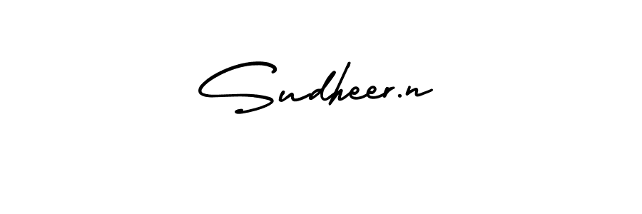 This is the best signature style for the Sudheer.n name. Also you like these signature font (AmerikaSignatureDemo-Regular). Mix name signature. Sudheer.n signature style 3 images and pictures png