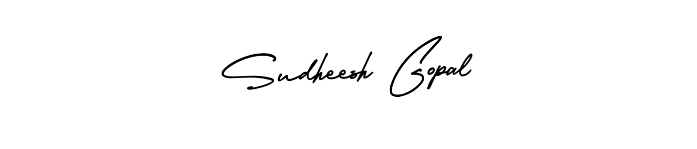 How to Draw Sudheesh Gopal signature style? AmerikaSignatureDemo-Regular is a latest design signature styles for name Sudheesh Gopal. Sudheesh Gopal signature style 3 images and pictures png