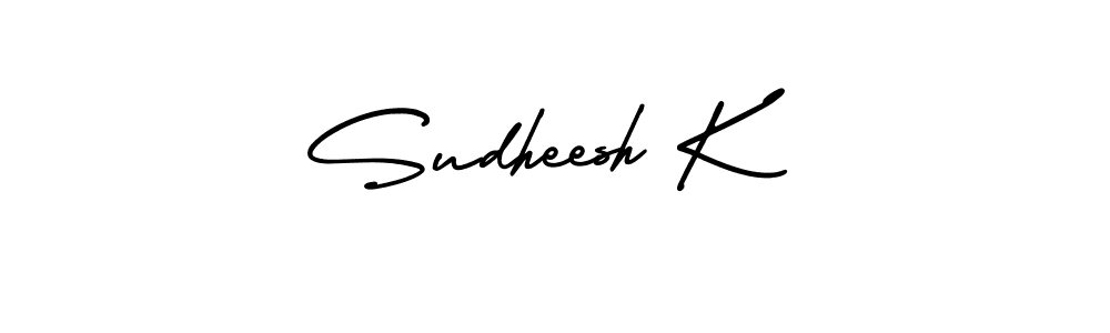 How to Draw Sudheesh K signature style? AmerikaSignatureDemo-Regular is a latest design signature styles for name Sudheesh K. Sudheesh K signature style 3 images and pictures png