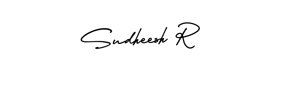 Use a signature maker to create a handwritten signature online. With this signature software, you can design (AmerikaSignatureDemo-Regular) your own signature for name Sudheesh R. Sudheesh R signature style 3 images and pictures png