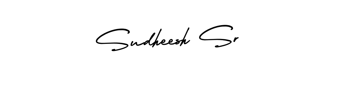How to make Sudheesh Sr signature? AmerikaSignatureDemo-Regular is a professional autograph style. Create handwritten signature for Sudheesh Sr name. Sudheesh Sr signature style 3 images and pictures png