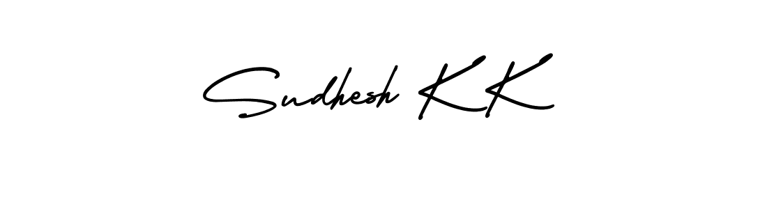 Create a beautiful signature design for name Sudhesh K K. With this signature (AmerikaSignatureDemo-Regular) fonts, you can make a handwritten signature for free. Sudhesh K K signature style 3 images and pictures png