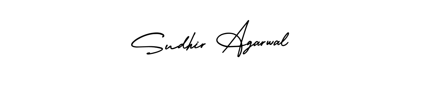 The best way (AmerikaSignatureDemo-Regular) to make a short signature is to pick only two or three words in your name. The name Sudhir Agarwal include a total of six letters. For converting this name. Sudhir Agarwal signature style 3 images and pictures png