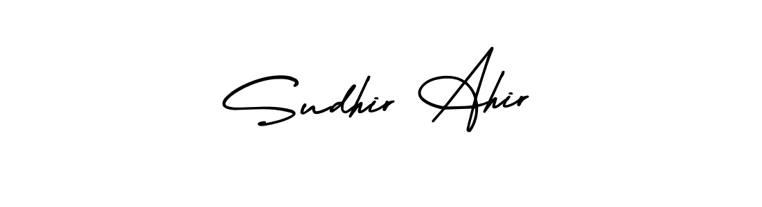 Sudhir Ahir stylish signature style. Best Handwritten Sign (AmerikaSignatureDemo-Regular) for my name. Handwritten Signature Collection Ideas for my name Sudhir Ahir. Sudhir Ahir signature style 3 images and pictures png