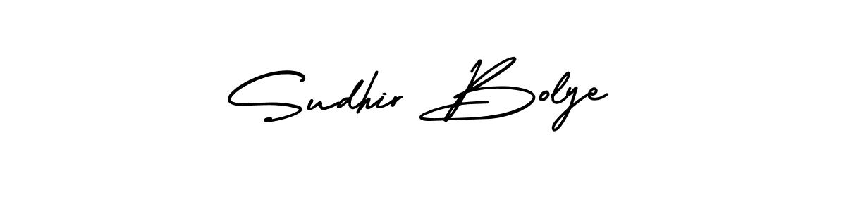 How to make Sudhir Bolye name signature. Use AmerikaSignatureDemo-Regular style for creating short signs online. This is the latest handwritten sign. Sudhir Bolye signature style 3 images and pictures png