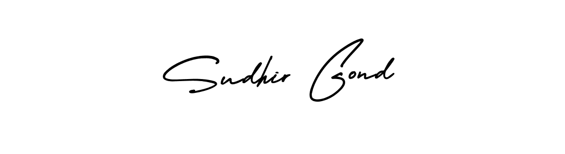 Sudhir Gond stylish signature style. Best Handwritten Sign (AmerikaSignatureDemo-Regular) for my name. Handwritten Signature Collection Ideas for my name Sudhir Gond. Sudhir Gond signature style 3 images and pictures png