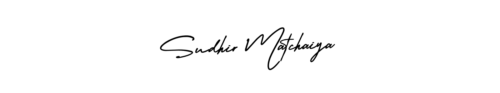 Make a beautiful signature design for name Sudhir Matchaiya. With this signature (AmerikaSignatureDemo-Regular) style, you can create a handwritten signature for free. Sudhir Matchaiya signature style 3 images and pictures png