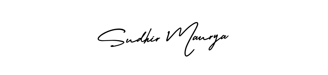 Make a beautiful signature design for name Sudhir Maurya. With this signature (AmerikaSignatureDemo-Regular) style, you can create a handwritten signature for free. Sudhir Maurya signature style 3 images and pictures png