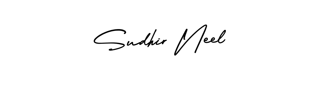 How to Draw Sudhir Neel signature style? AmerikaSignatureDemo-Regular is a latest design signature styles for name Sudhir Neel. Sudhir Neel signature style 3 images and pictures png