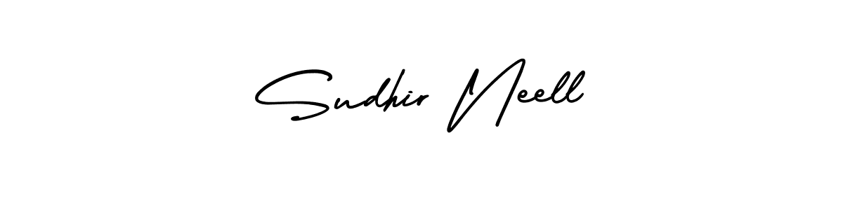 How to make Sudhir Neell signature? AmerikaSignatureDemo-Regular is a professional autograph style. Create handwritten signature for Sudhir Neell name. Sudhir Neell signature style 3 images and pictures png