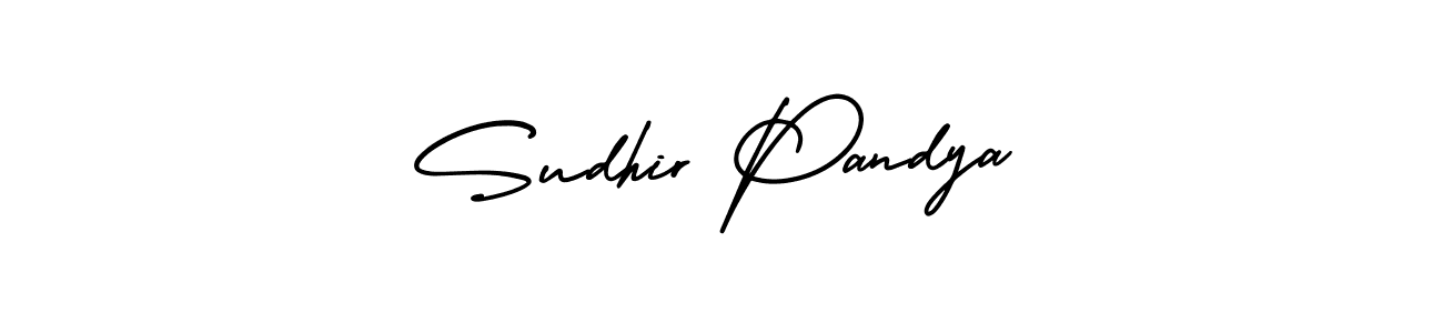 How to Draw Sudhir Pandya signature style? AmerikaSignatureDemo-Regular is a latest design signature styles for name Sudhir Pandya. Sudhir Pandya signature style 3 images and pictures png