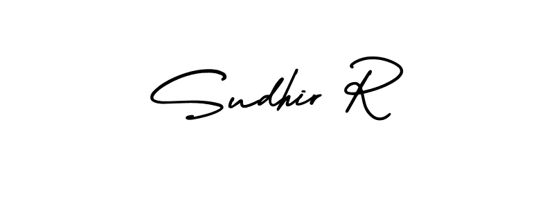 How to make Sudhir R signature? AmerikaSignatureDemo-Regular is a professional autograph style. Create handwritten signature for Sudhir R name. Sudhir R signature style 3 images and pictures png