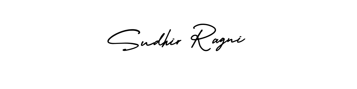 The best way (AmerikaSignatureDemo-Regular) to make a short signature is to pick only two or three words in your name. The name Sudhir Ragni include a total of six letters. For converting this name. Sudhir Ragni signature style 3 images and pictures png