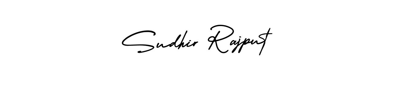 The best way (AmerikaSignatureDemo-Regular) to make a short signature is to pick only two or three words in your name. The name Sudhir Rajput include a total of six letters. For converting this name. Sudhir Rajput signature style 3 images and pictures png