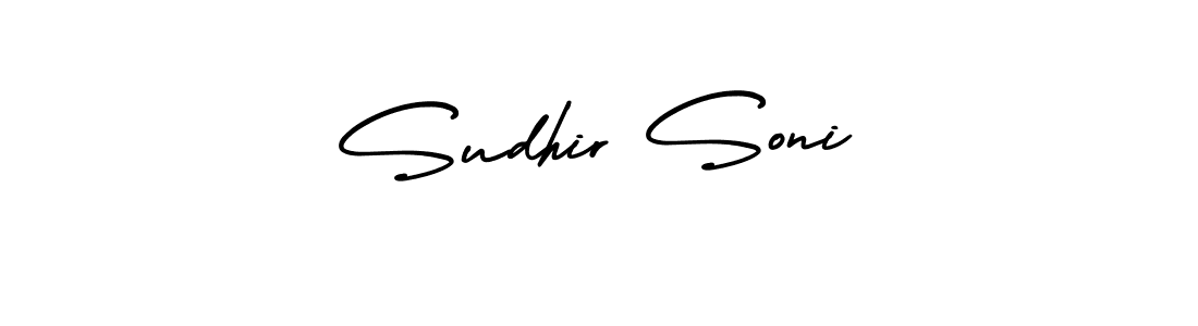 How to Draw Sudhir Soni signature style? AmerikaSignatureDemo-Regular is a latest design signature styles for name Sudhir Soni. Sudhir Soni signature style 3 images and pictures png