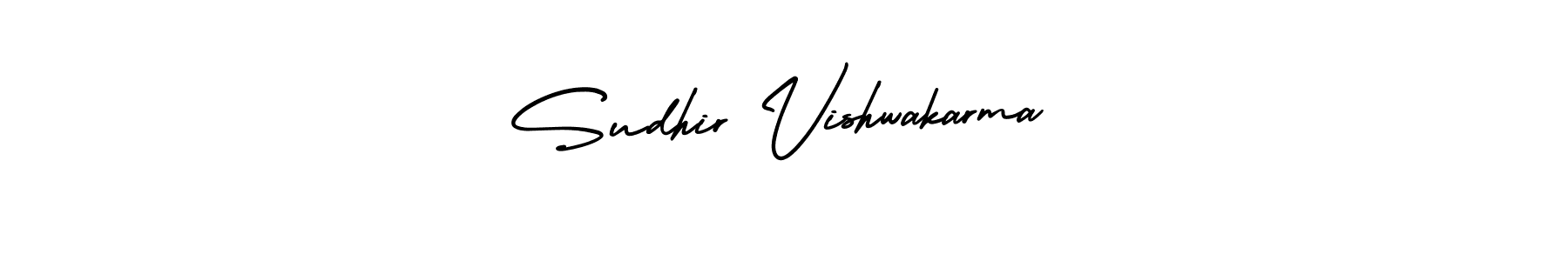 Similarly AmerikaSignatureDemo-Regular is the best handwritten signature design. Signature creator online .You can use it as an online autograph creator for name Sudhir Vishwakarma. Sudhir Vishwakarma signature style 3 images and pictures png