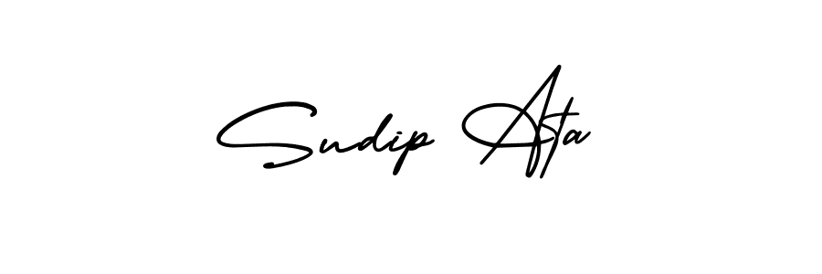 Sudip Ata stylish signature style. Best Handwritten Sign (AmerikaSignatureDemo-Regular) for my name. Handwritten Signature Collection Ideas for my name Sudip Ata. Sudip Ata signature style 3 images and pictures png